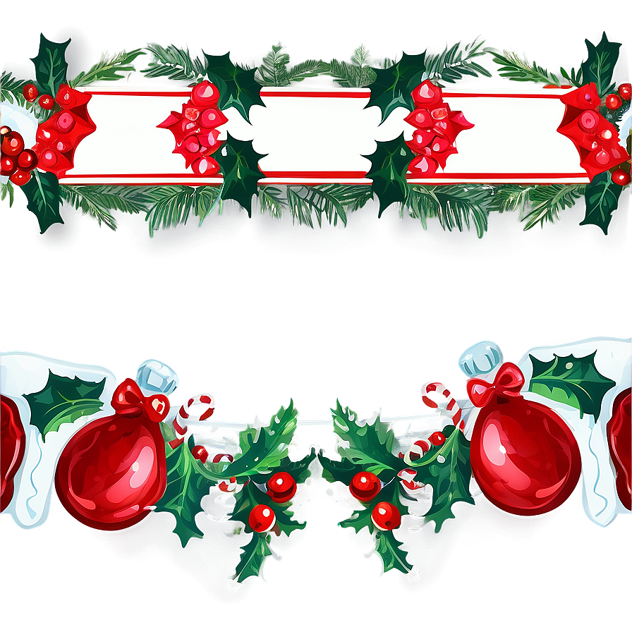 Hand Drawn Christmas Border Png Tfi