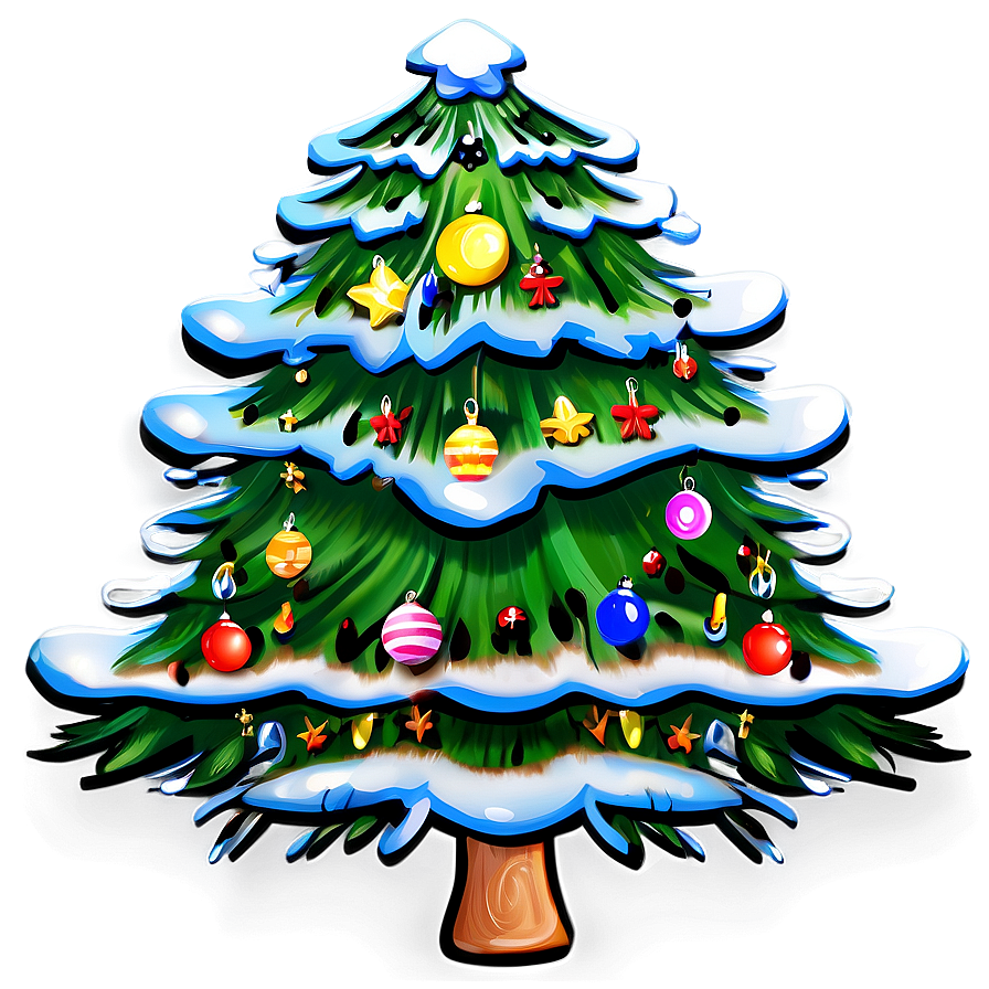 Hand Drawn Christmas Tree Png 06132024