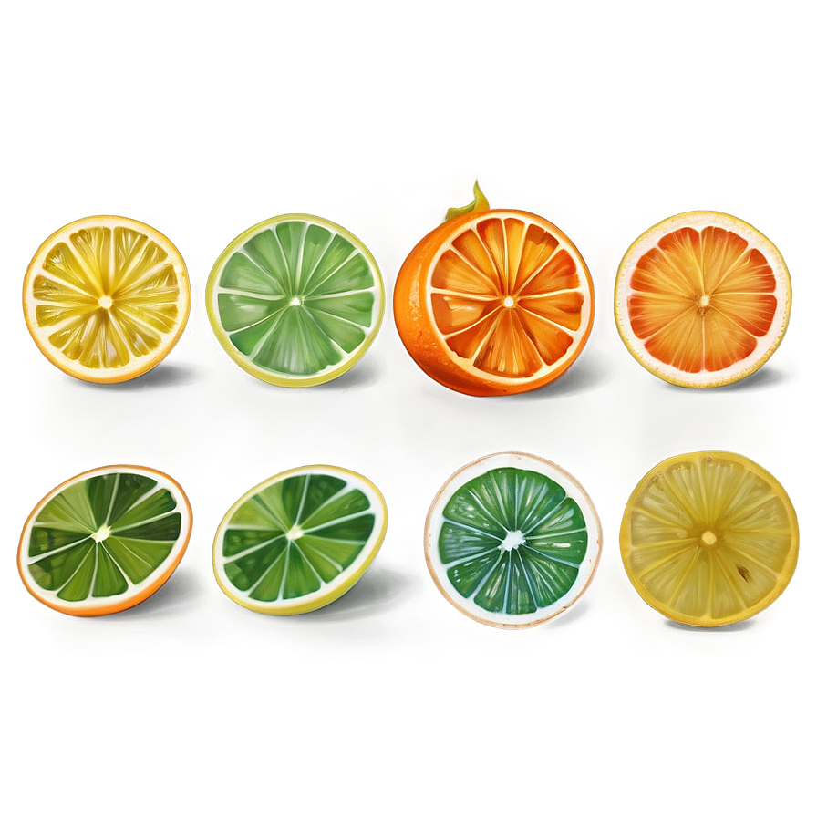 Hand-drawn Citrus Collection Png Tej45