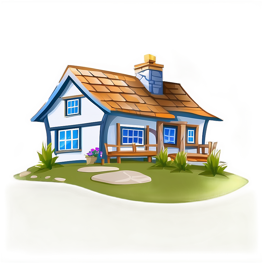 Hand-drawn Cottage Illustration Png 06202024