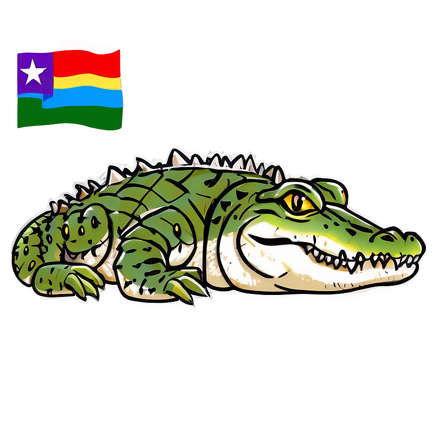 Hand Drawn Crocodile Png 1