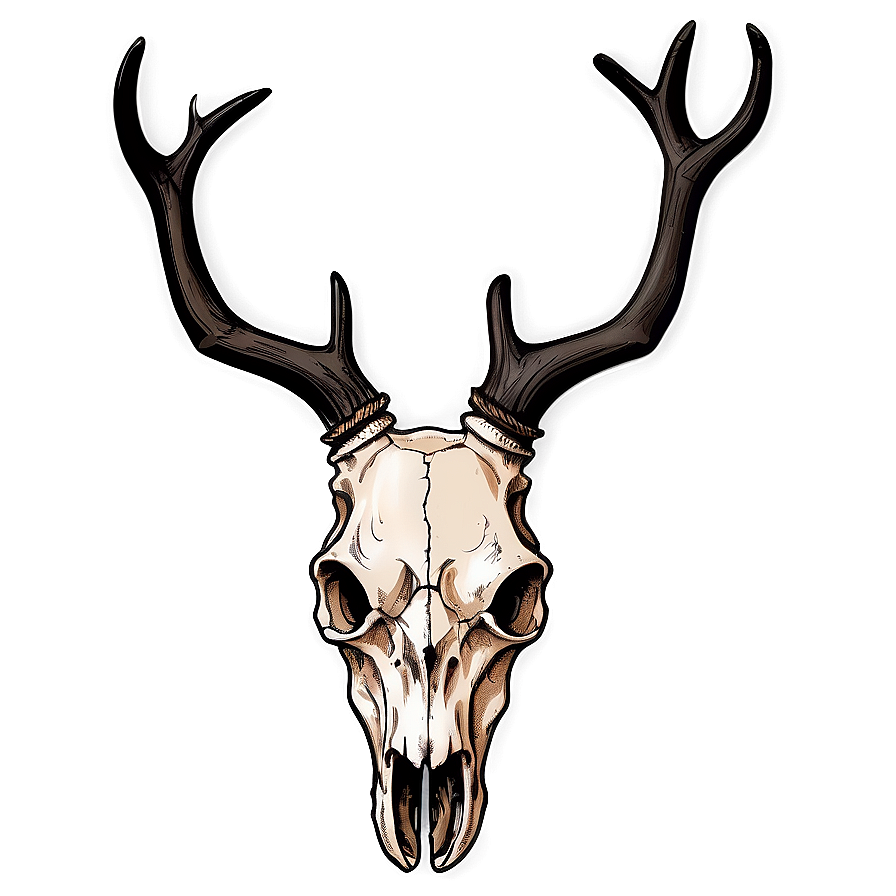 Hand-drawn Deer Skull Png Squ