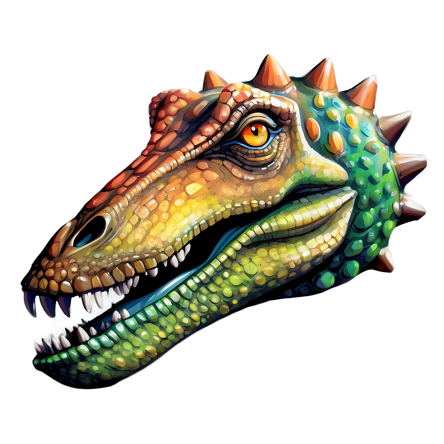 Hand Drawn Dinosaur Head Png 06292024