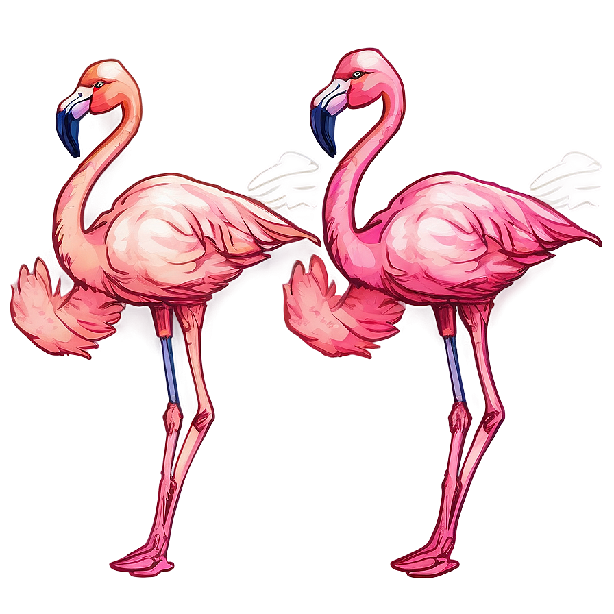 Hand Drawn Flamingo Sketch Png 12