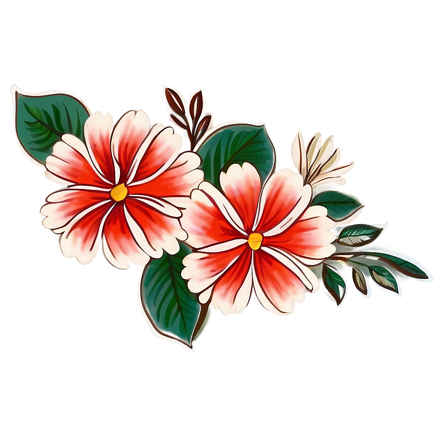 Hand Drawn Flower Border Png Jle69