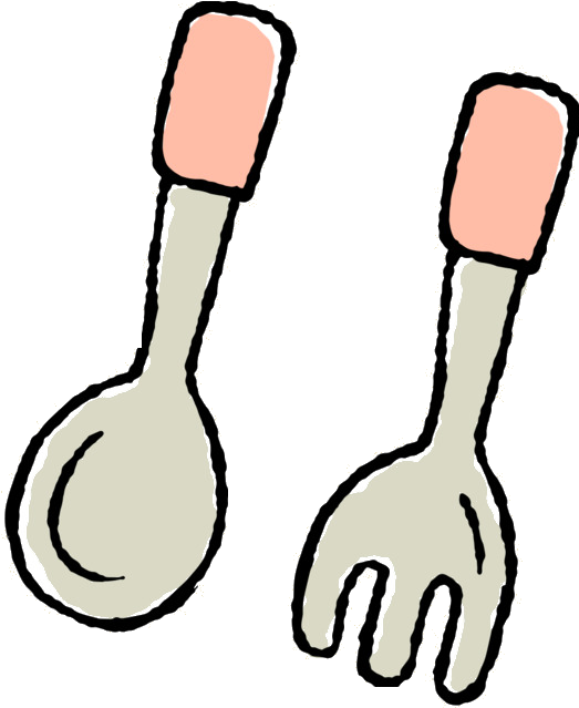 Hand Drawn Forkand Spoon