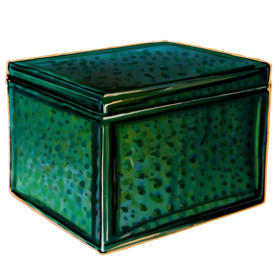 Hand-drawn Green Box Png Pot