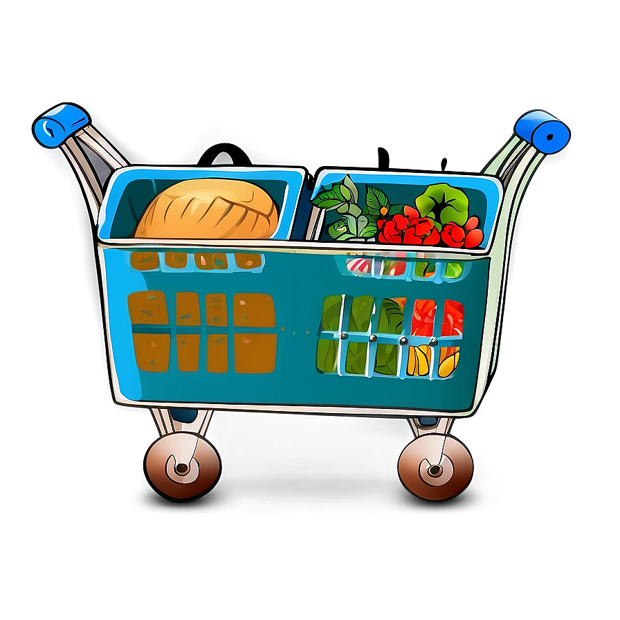 Hand Drawn Grocery Cart Png Ntg79