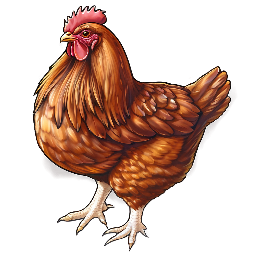 Hand-drawn Hen Sketch Png 06202024