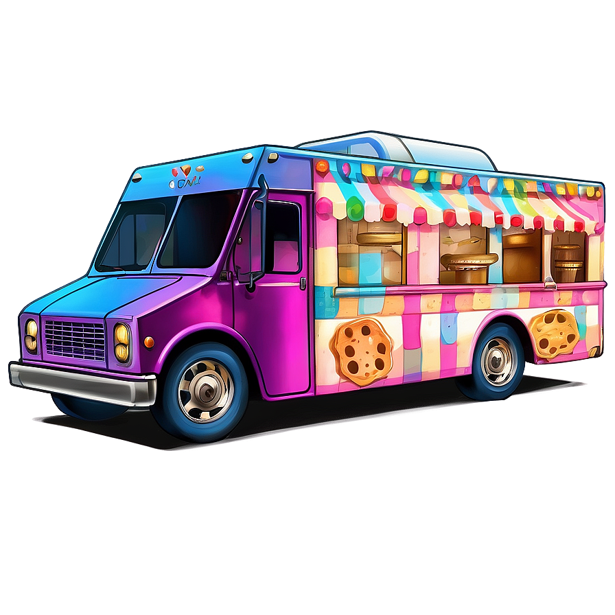 Hand-drawn Ice Cream Truck Sketch Png Dyd61