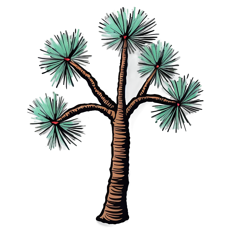 Hand-drawn Joshua Tree Illustration Png Kil