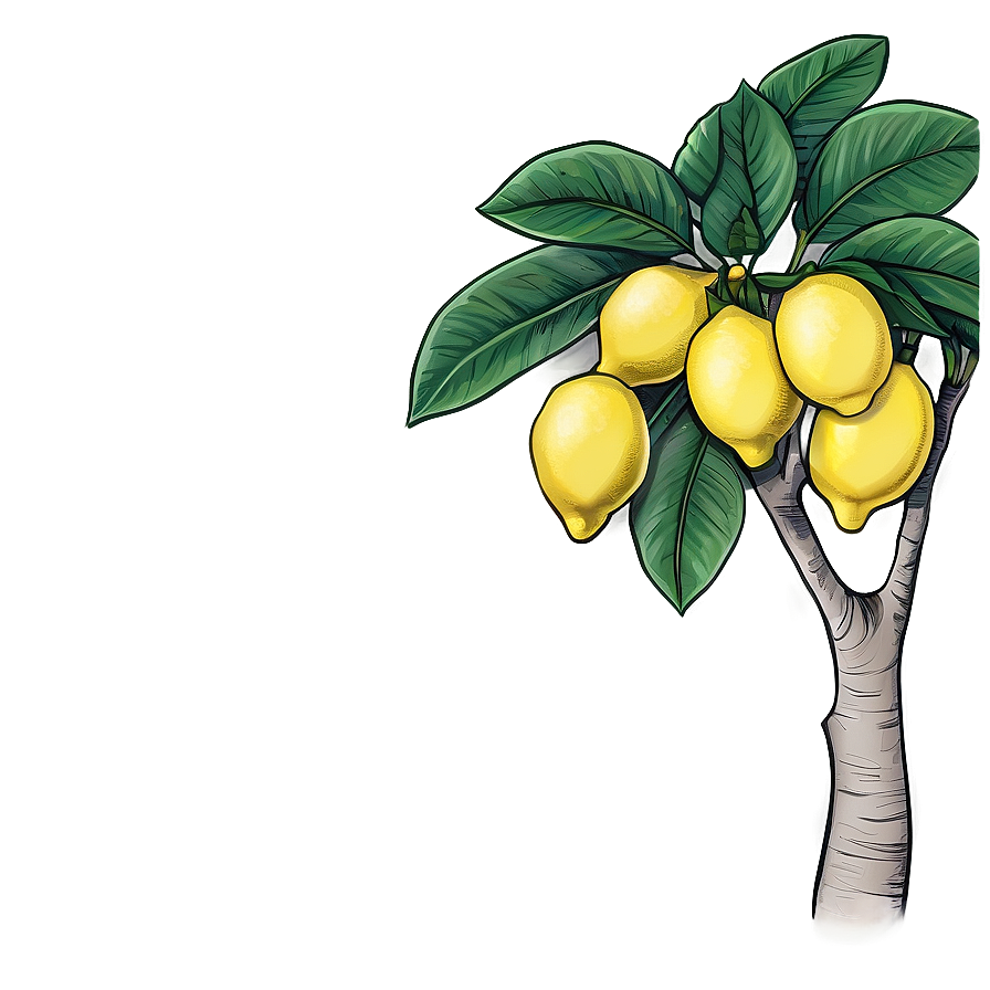 Hand-drawn Lemon Tree Png 50