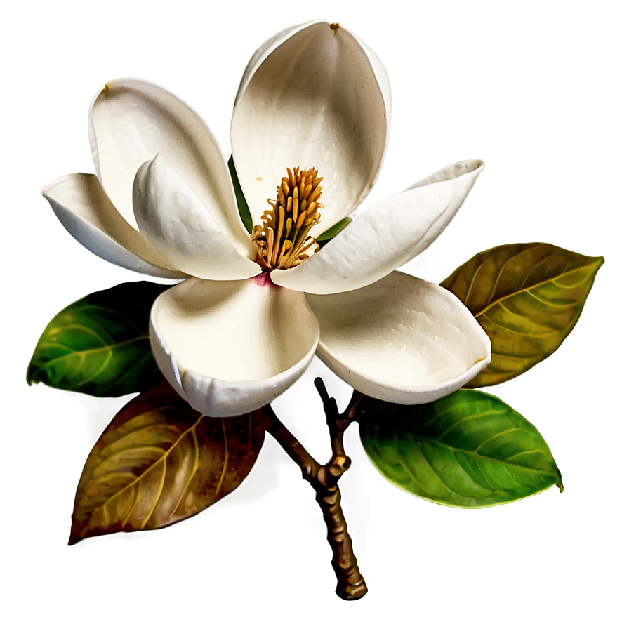 Hand-drawn Magnolia Flower Png 24