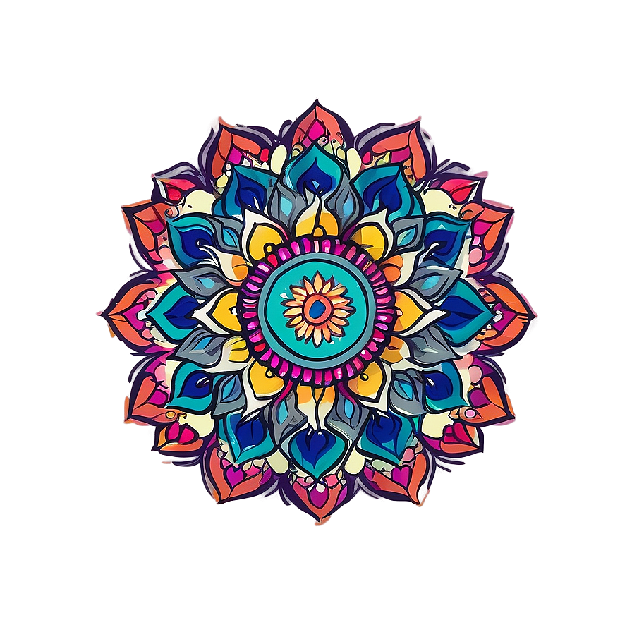 Hand-drawn Mandala Picture Png 60