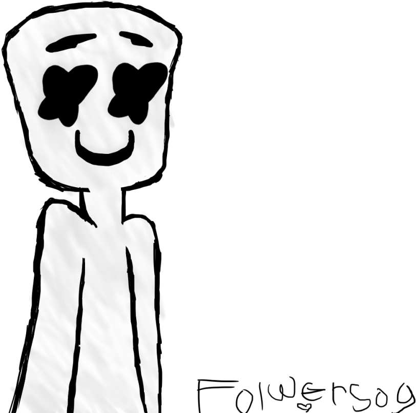 Hand Drawn Marshmello Smile