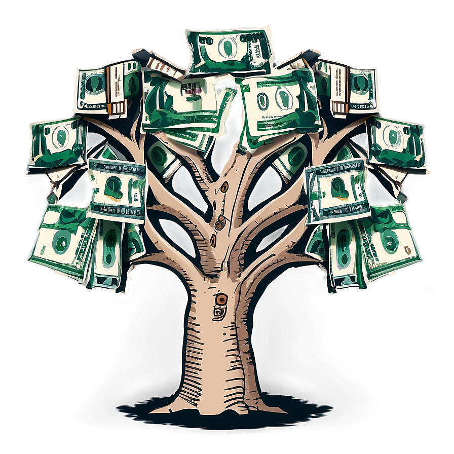 Hand Drawn Money Tree Png 79