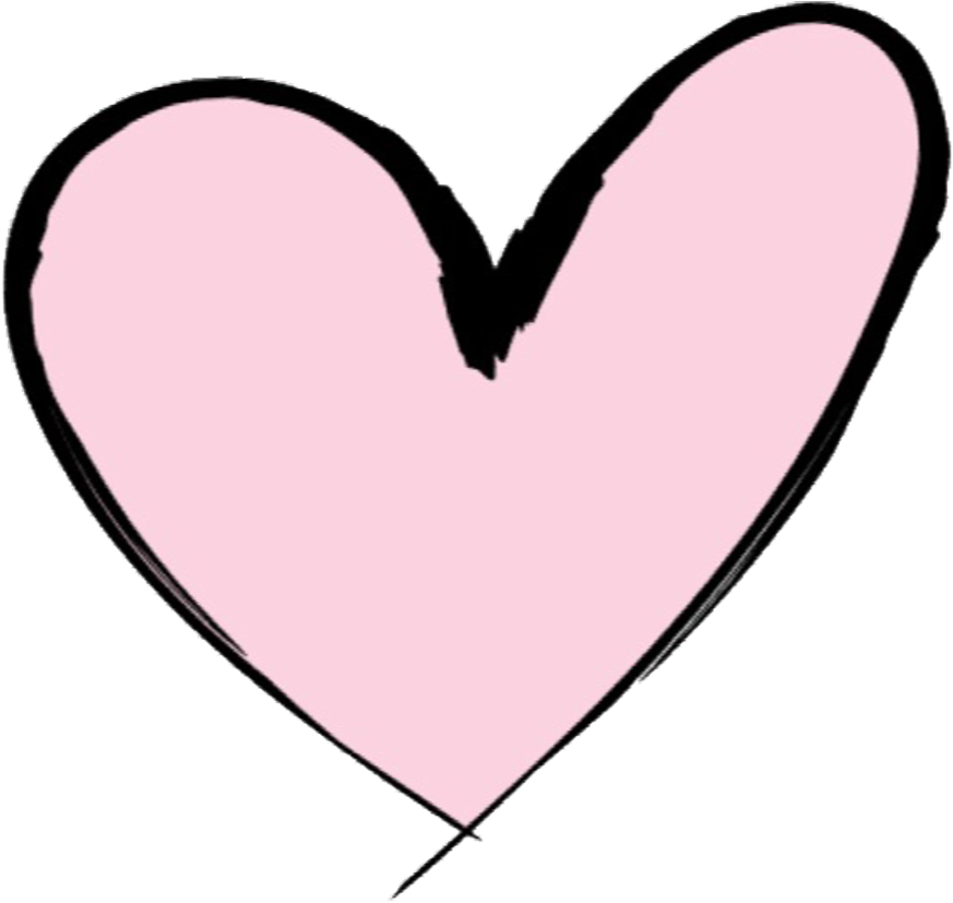 Hand Drawn Pink Heart Sticker