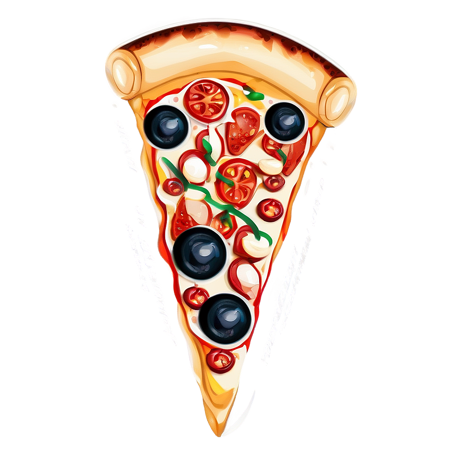 Hand Drawn Pizza Vector Png 06262024