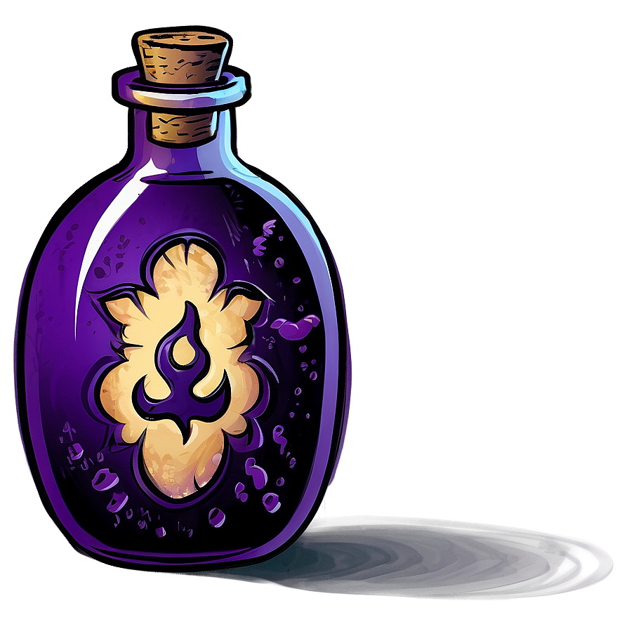 Hand-drawn Potion Bottle Png 06132024