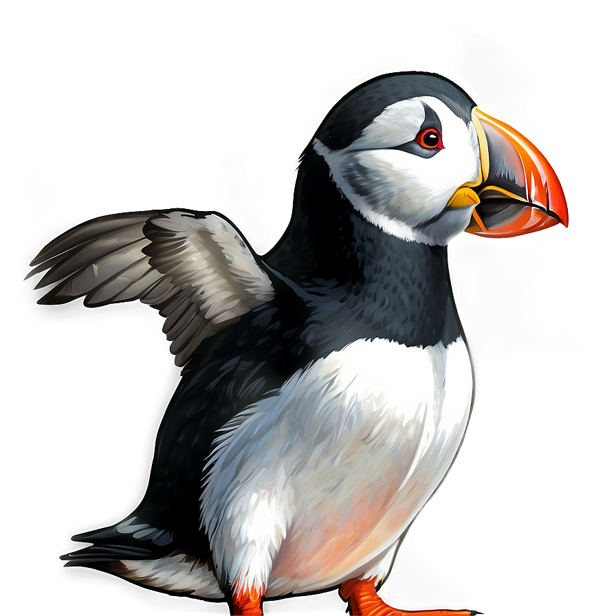 Hand Drawn Puffin Png Quy27