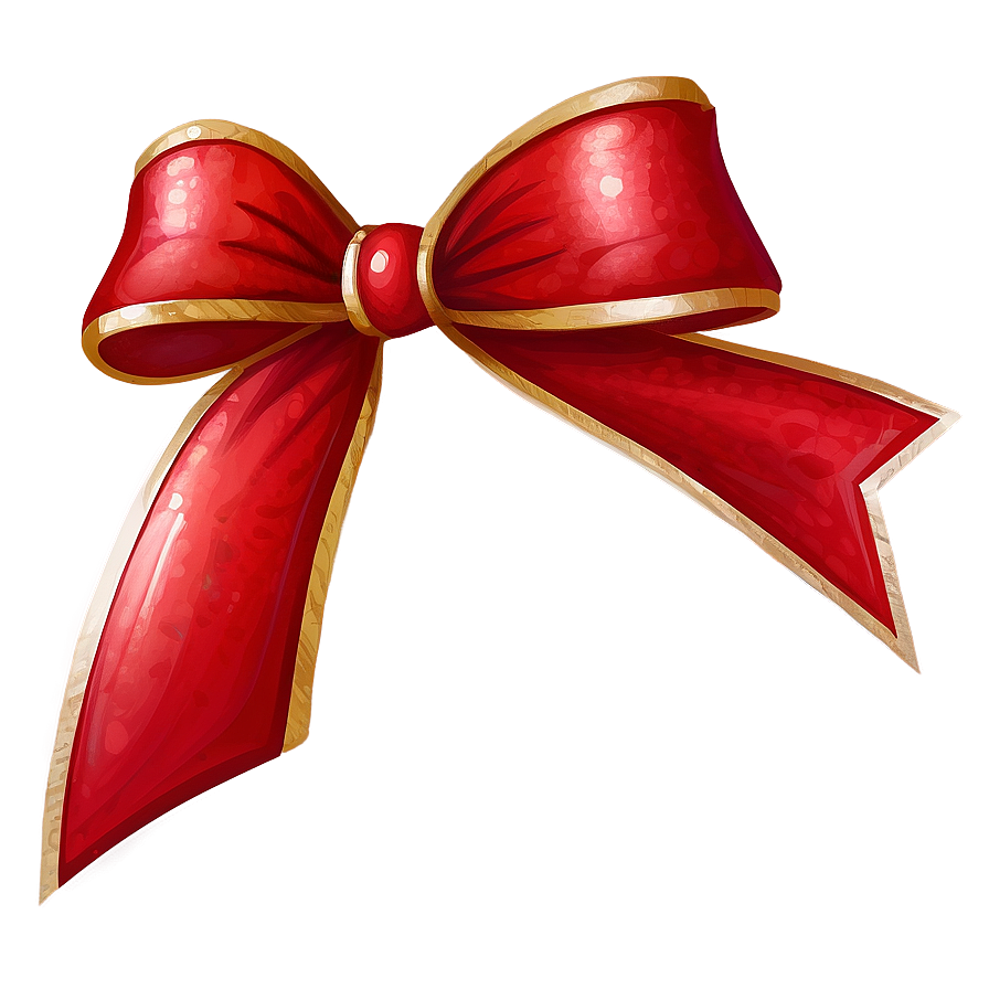 Hand Drawn Red Bow Png 9