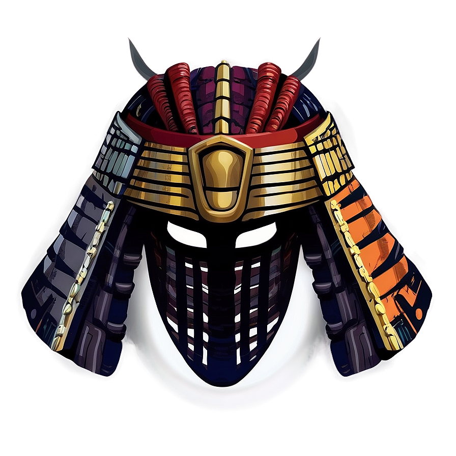 Hand-drawn Samurai Helmet Png 06132024