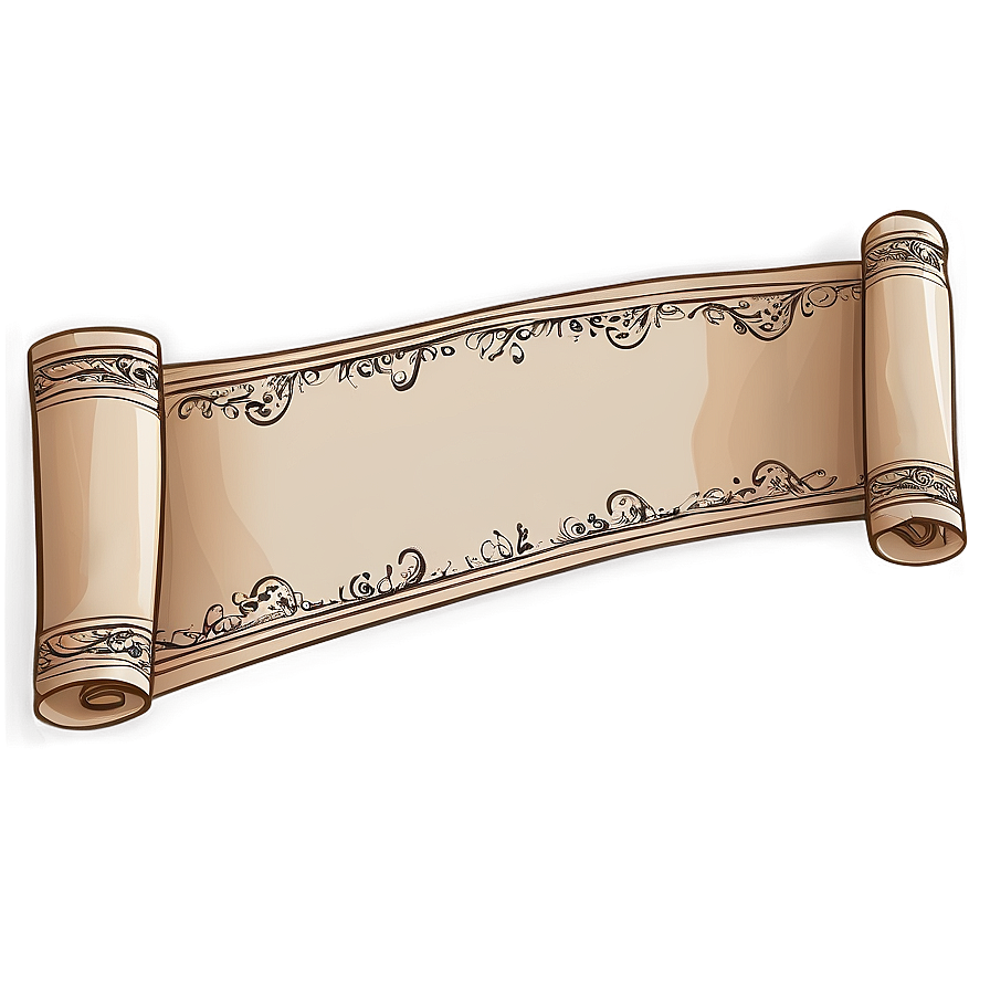 Hand-drawn Scroll Banner Sketch Png 86