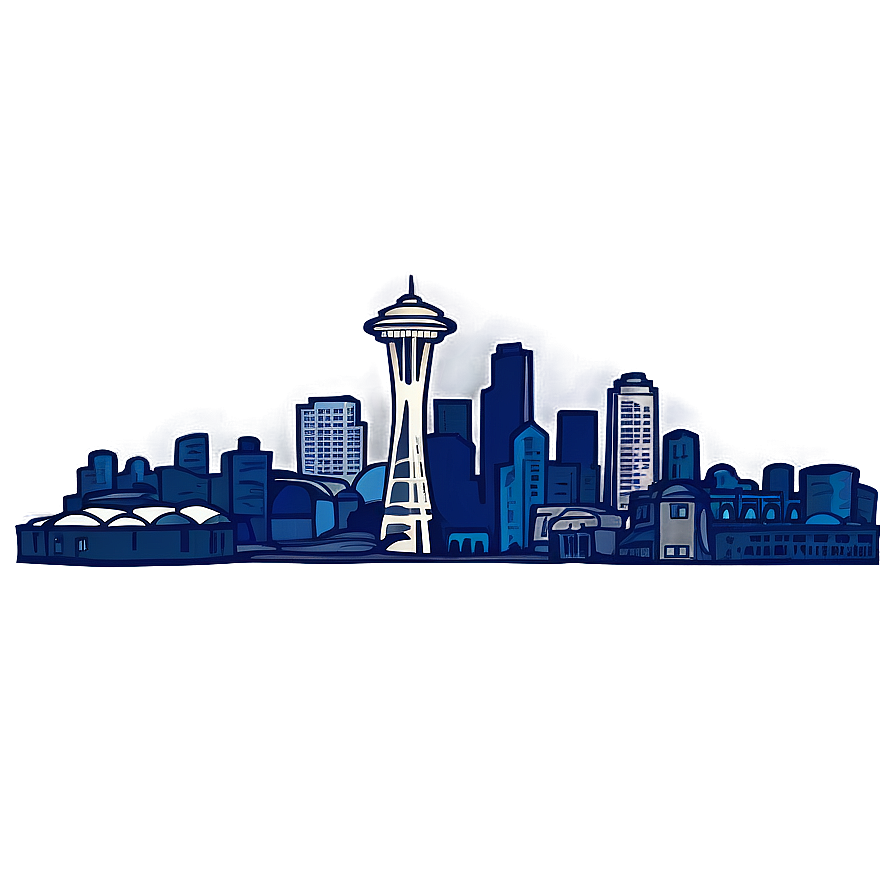 Hand-drawn Seattle Skyline Png 06252024