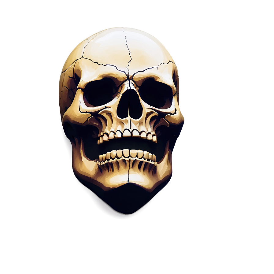 Hand-drawn Skull Face Png Vhk