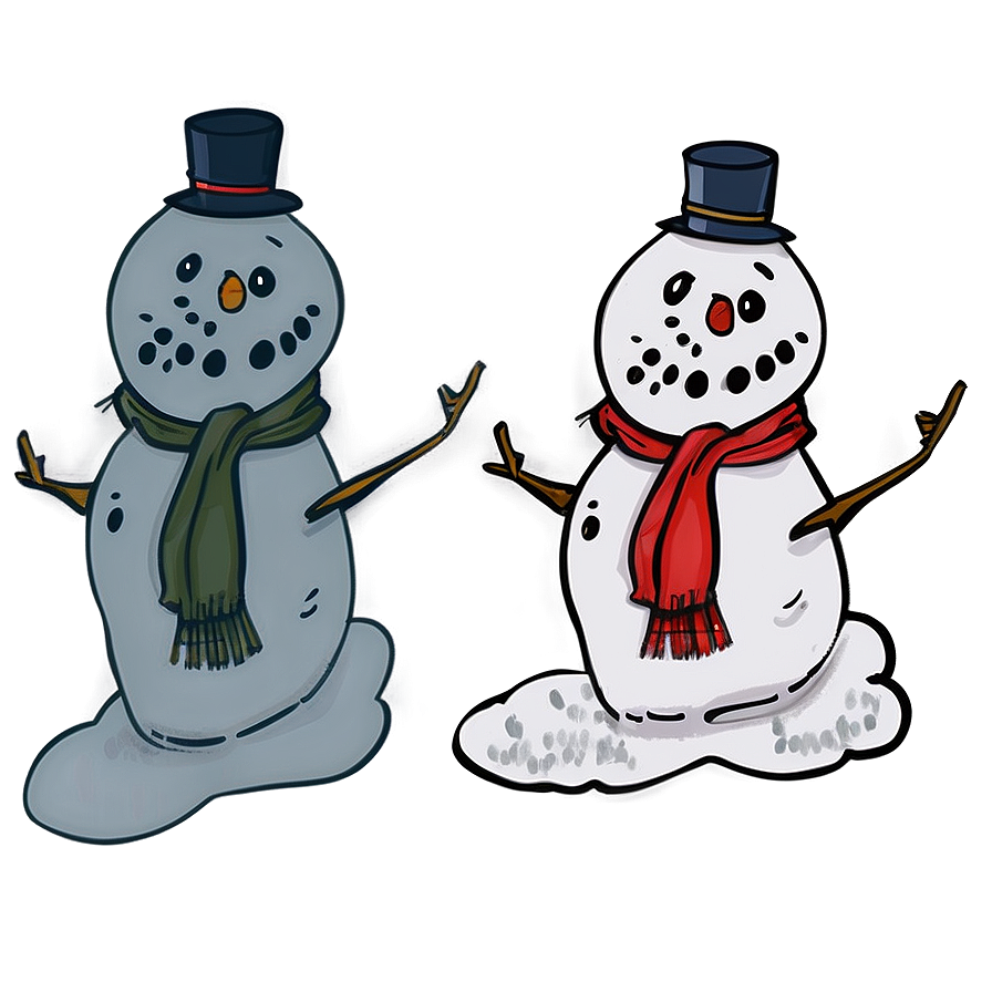 Hand Drawn Snowman Png Ddg92