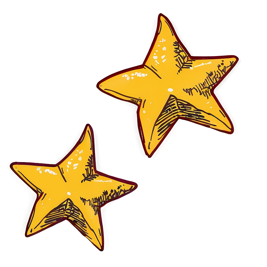 Hand Drawn Star Clipart Png 06202024