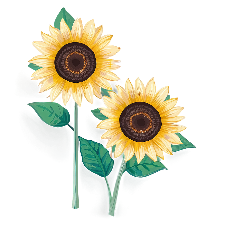 Hand Drawn Sunflower Transparent Png 54