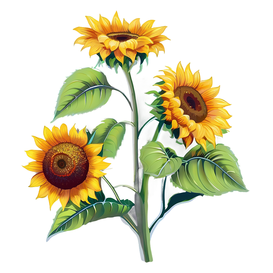 Hand Drawn Sunflower Transparent Png Wob