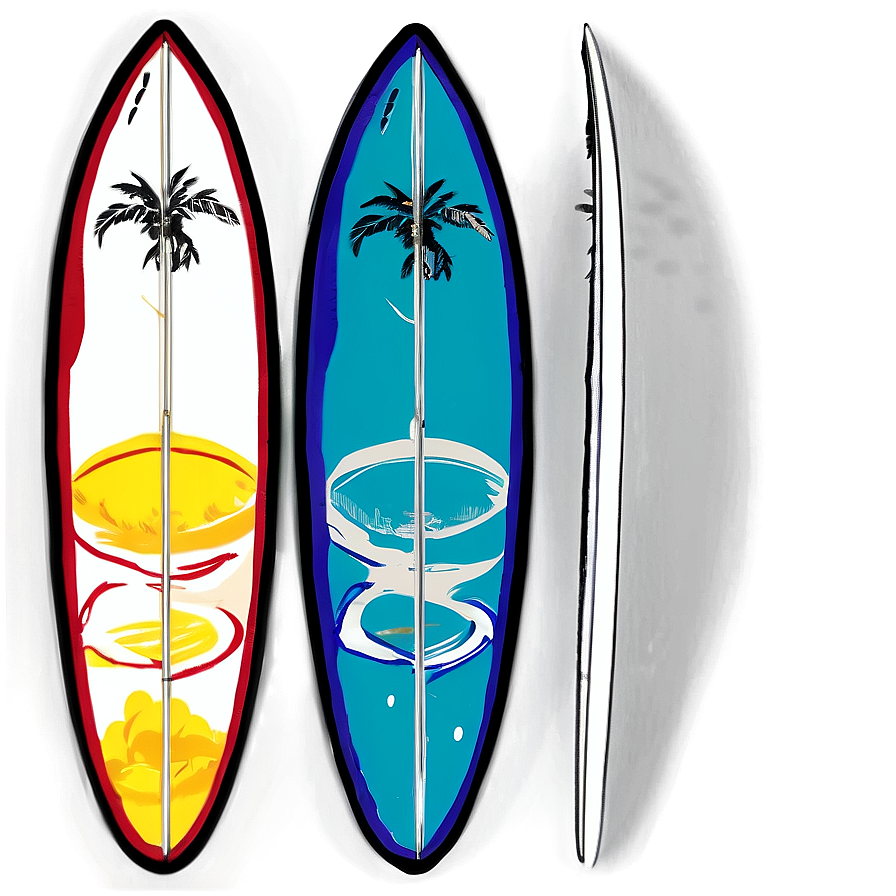 Hand Drawn Surfboard Png Bdt45