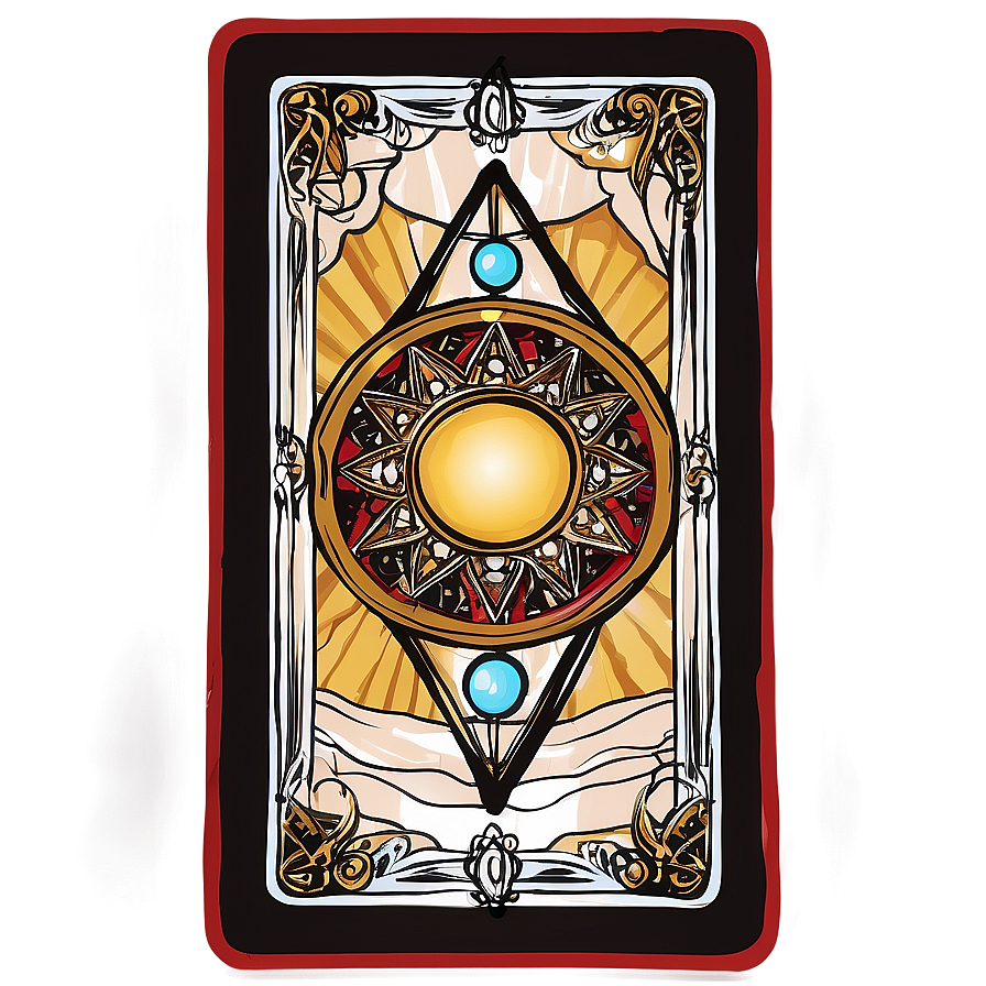 Hand-drawn Tarot Card Template Png Kuy