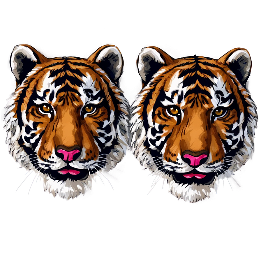 Hand Drawn Tiger Face Png Kqa