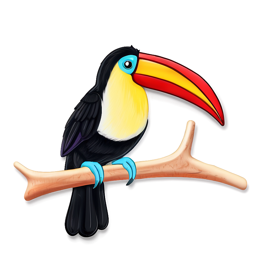 Hand Drawn Toucan Design Png 06112024