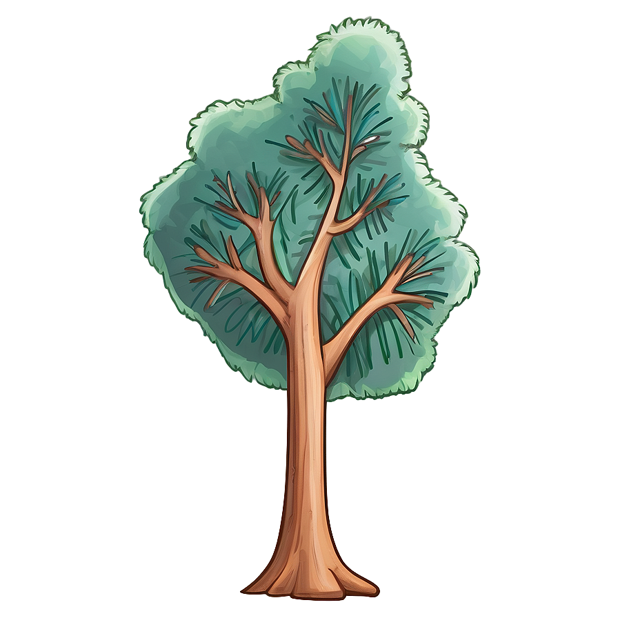 Hand Drawn Tree Elevation Png 06262024