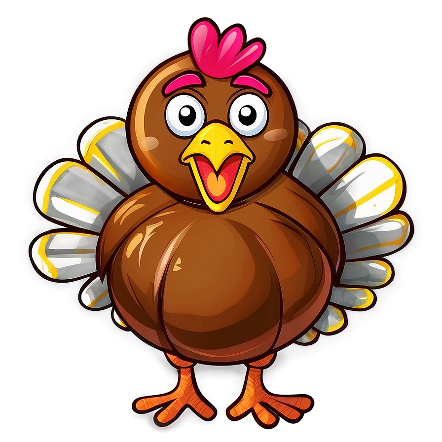 Hand Drawn Turkey Cartoon Png 06262024