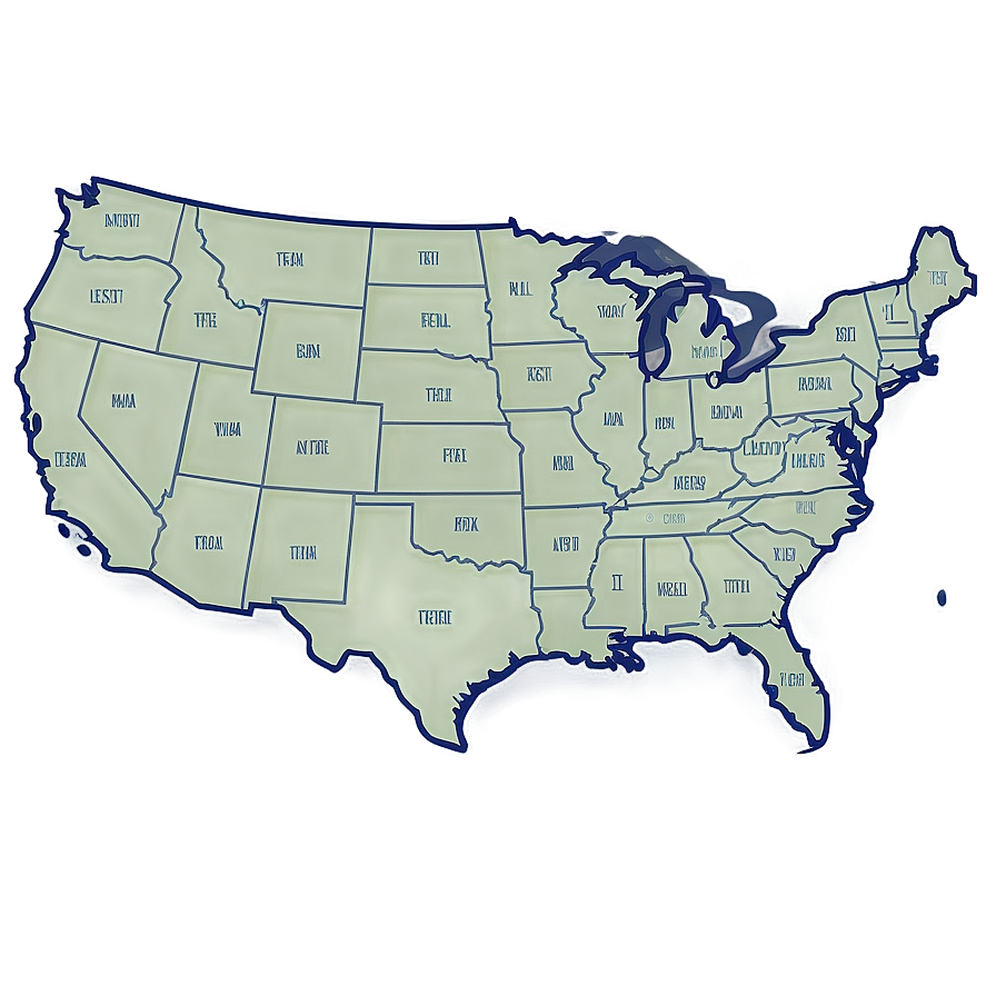 Hand Drawn Usa Map Png Cgg50