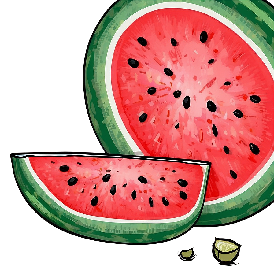 Hand Drawn Watermelon Png Dga99