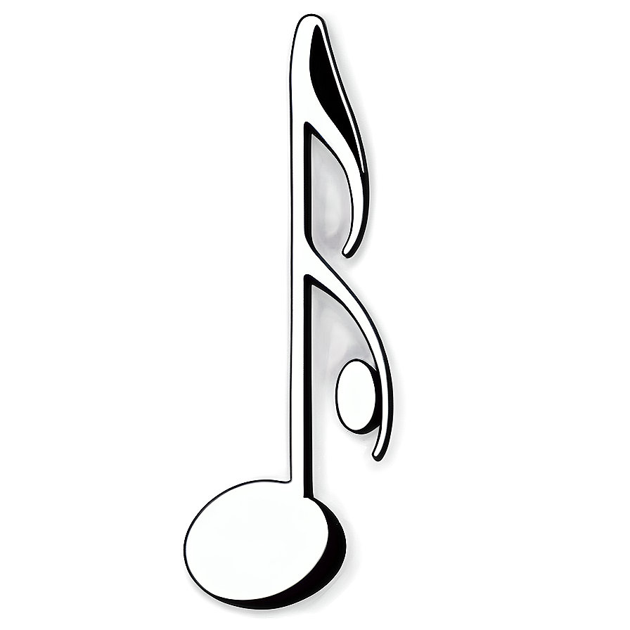 Hand Drawn White Music Note Png 51