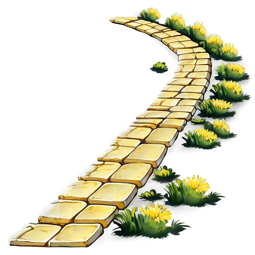 Hand-drawn Yellow Brick Road Png Vkx