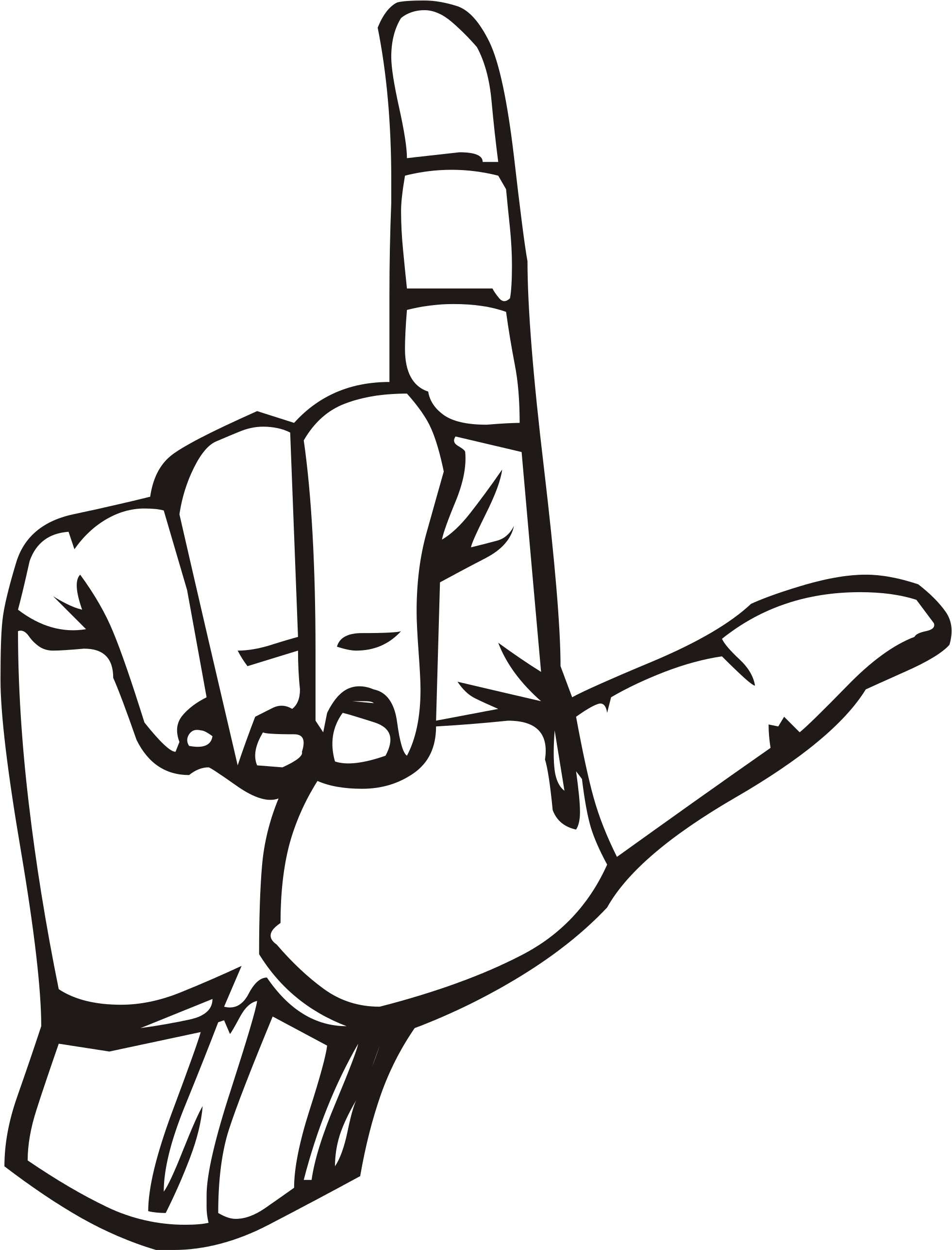 Hand Gesture Letter L Sign Language