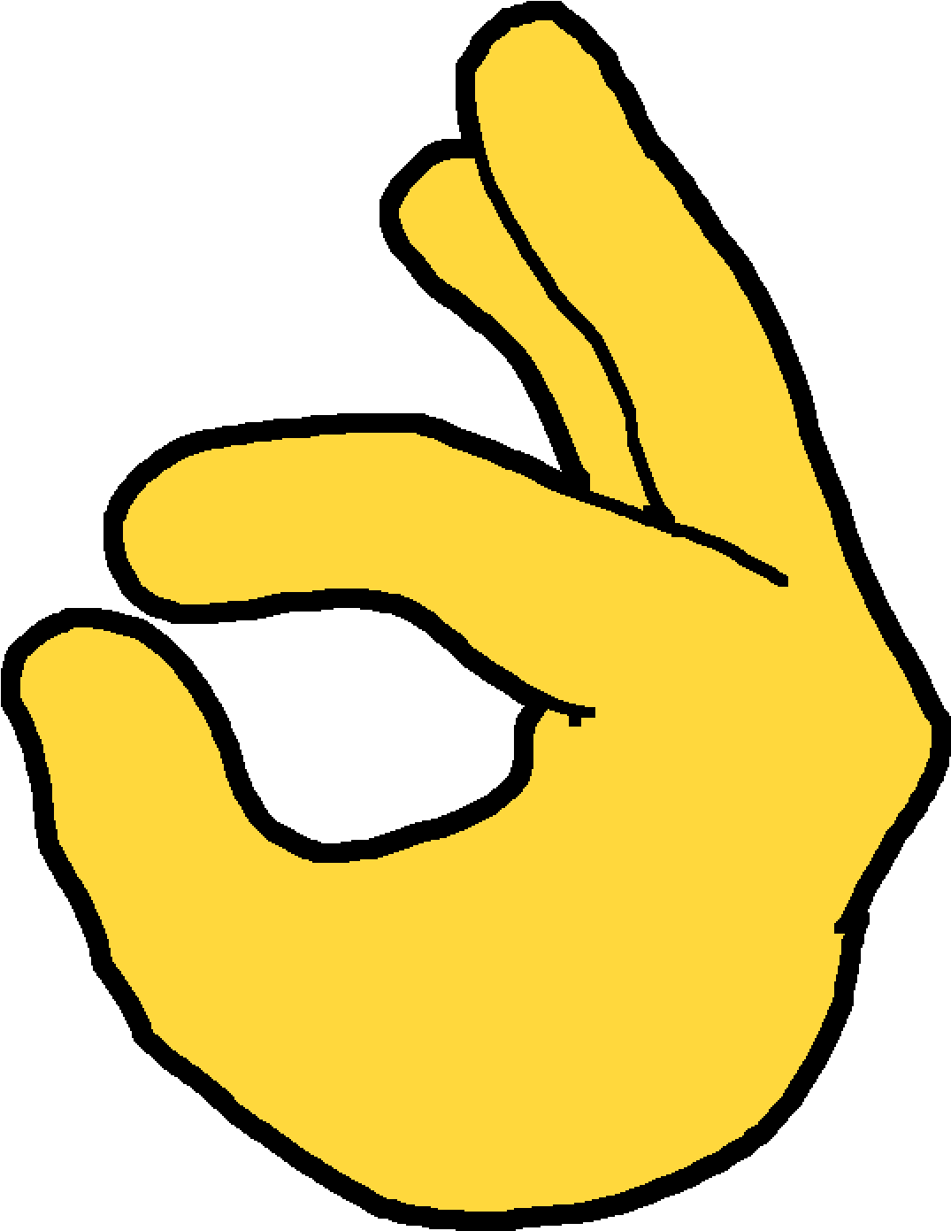 Hand Gesture O K Sign Illustration