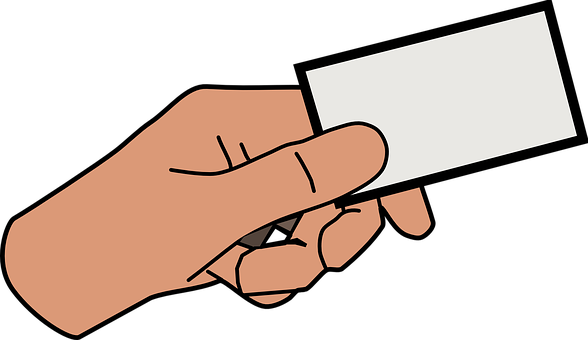 Hand Holding Blank Card