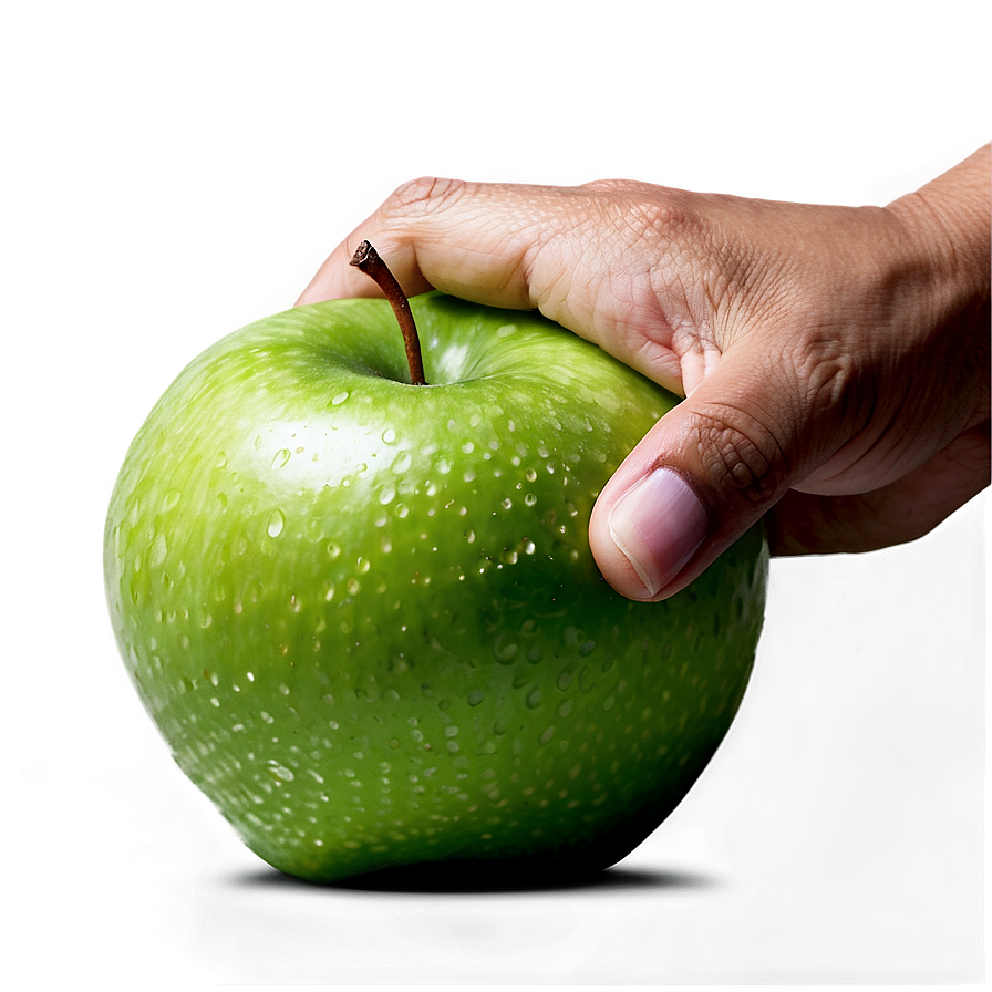 Hand Holding Green Apple Png Mqn