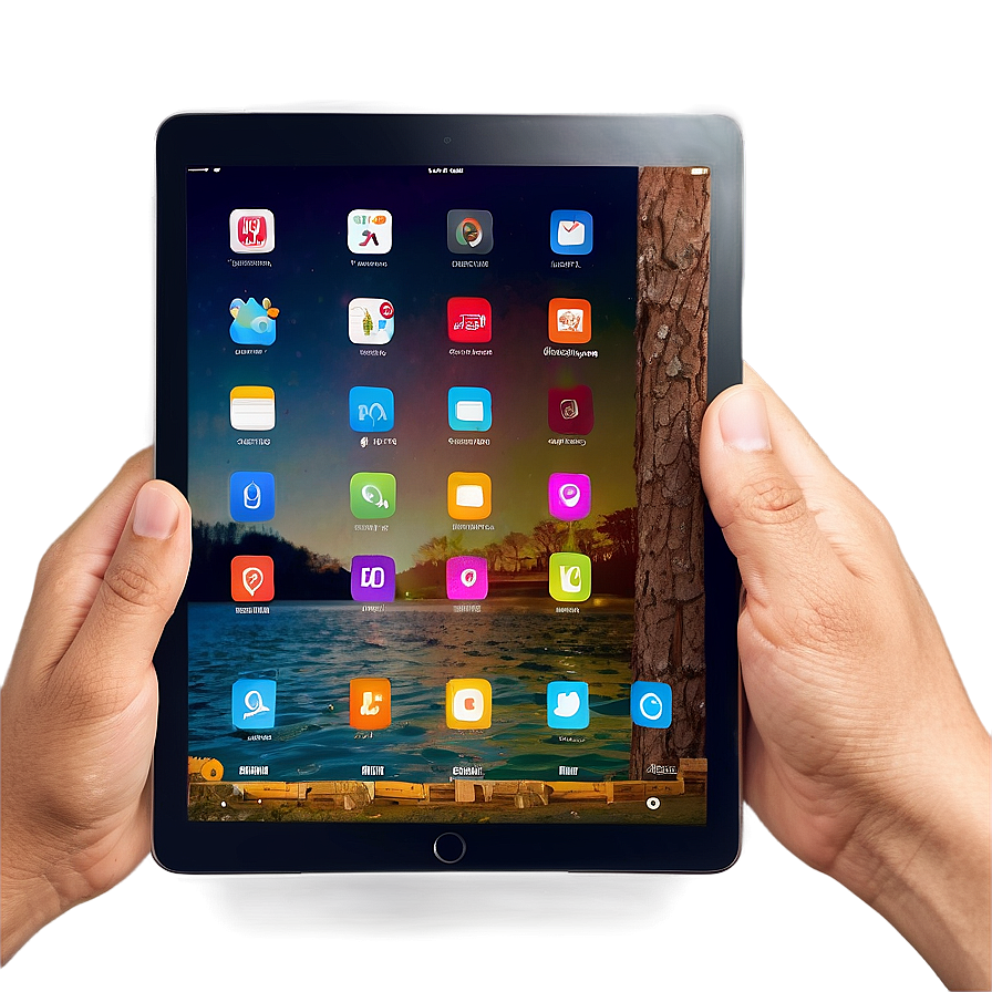 Hand Holding Ipad Mockup Png Pxh73