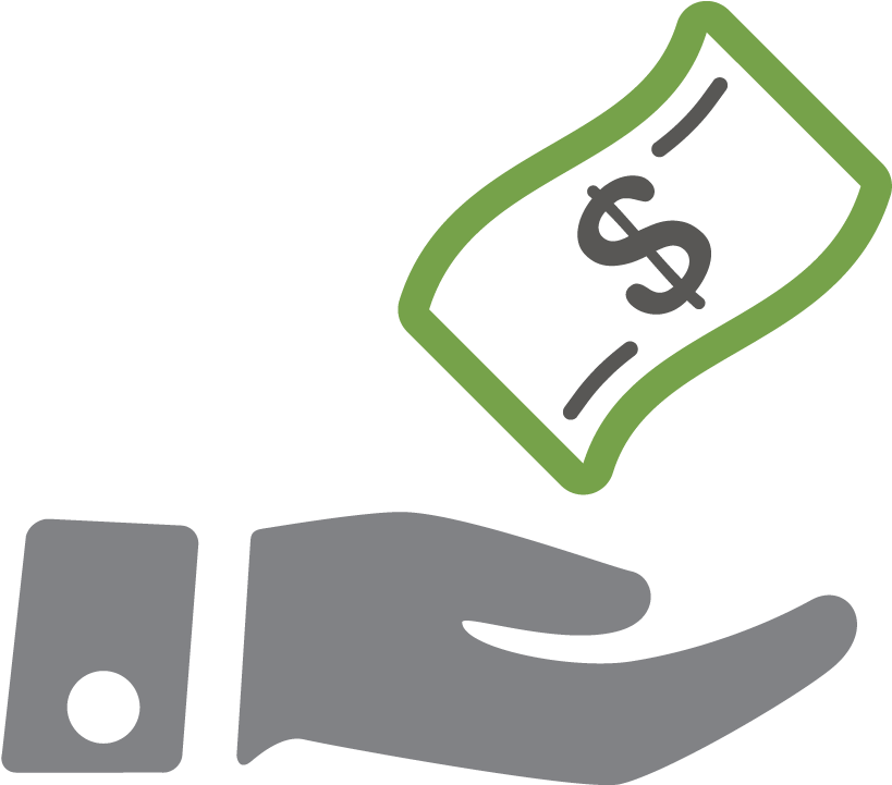 Hand Holding Money Icon