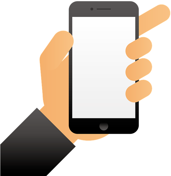 Hand Holding Smartphone Vector